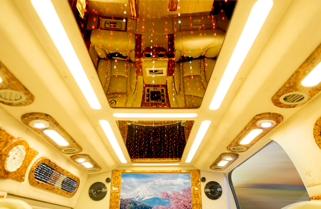 Hệ thống đèn Galaxy trên xe limo Hà Nội - Thanh Hóa
